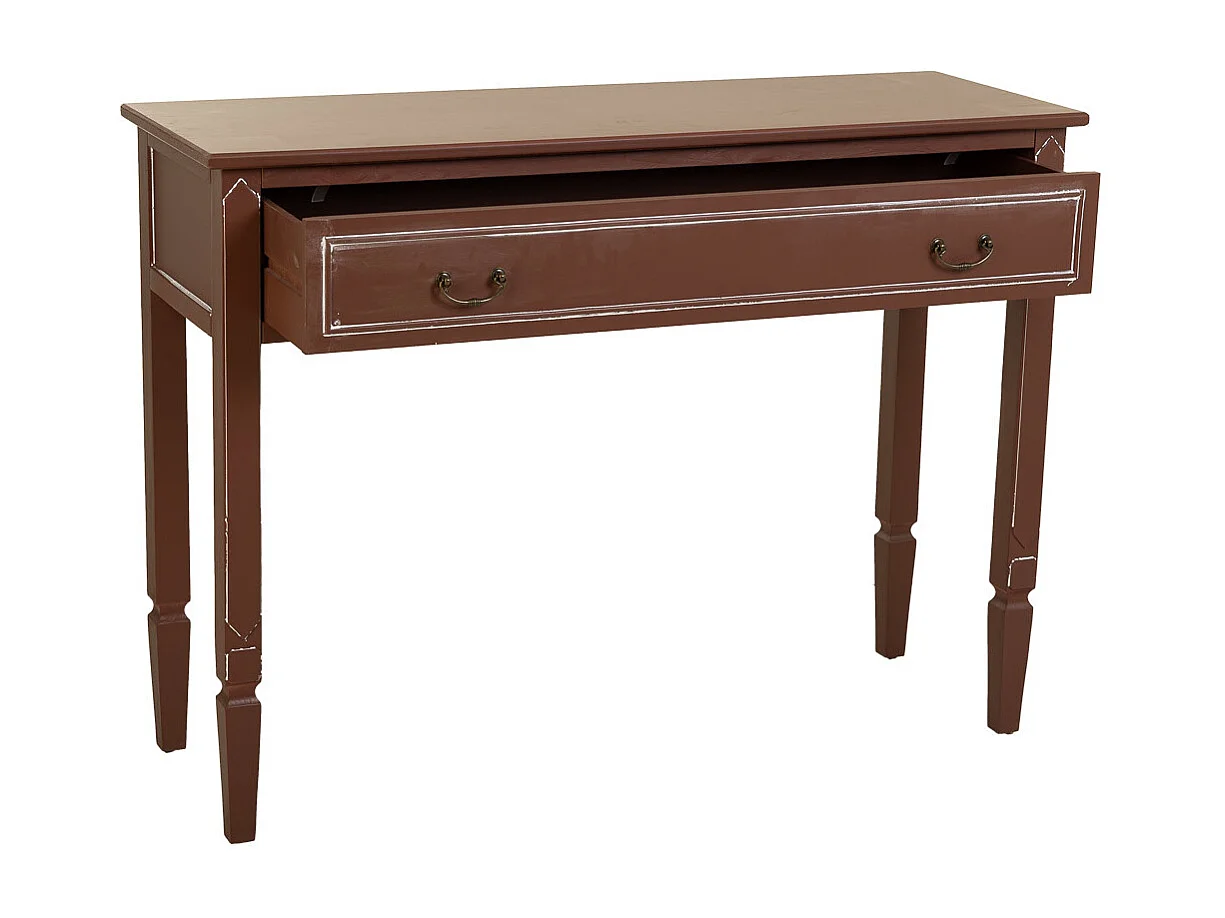 Mobile da ingresso in legno marrone 112x38x82h