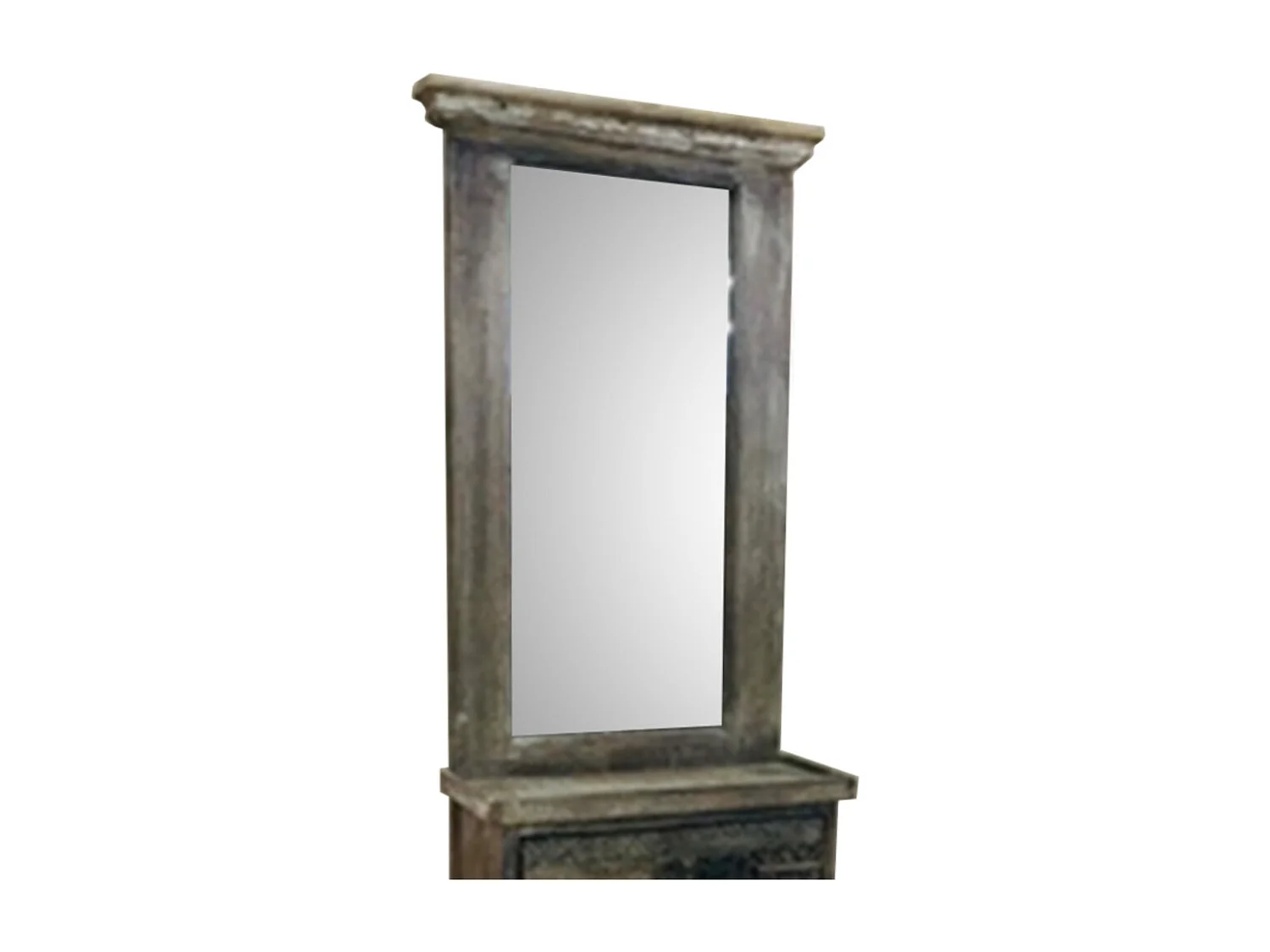 Entrée avec miroir en bois marron 45x20x184h