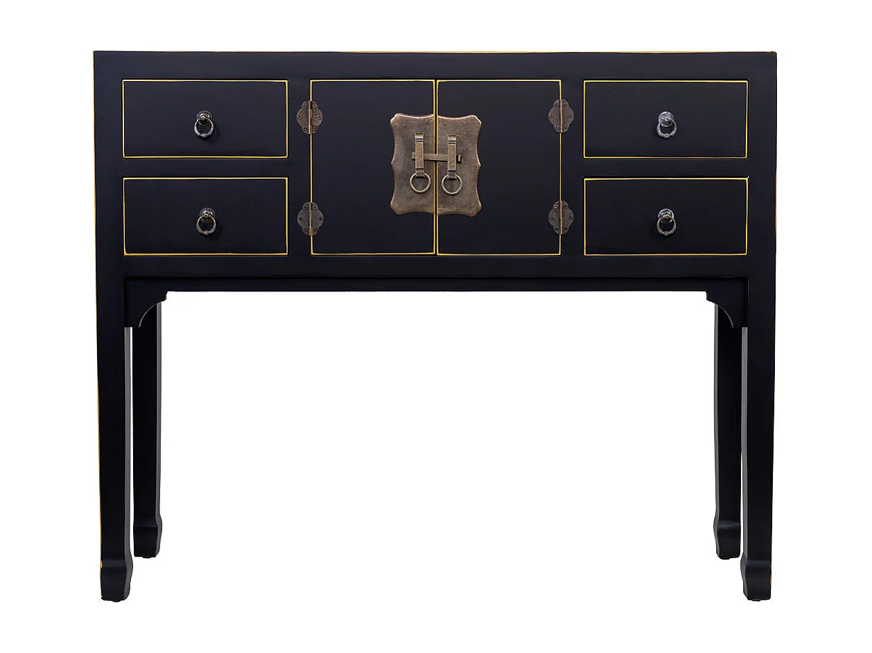 Sala de madeira com 4 gavetas e 2 portas 95x26x78