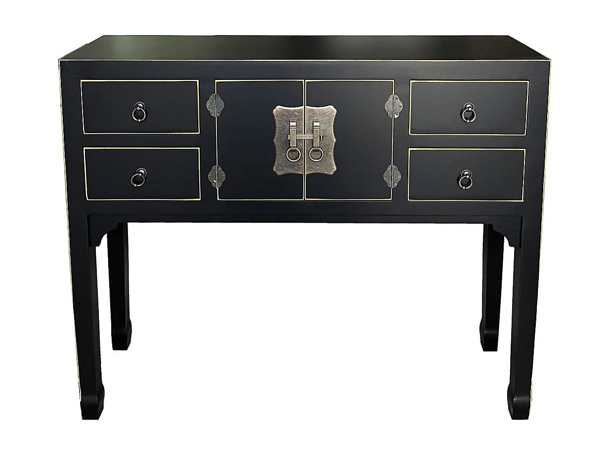 Sala de madeira com 4 gavetas e 2 portas 95x26x78