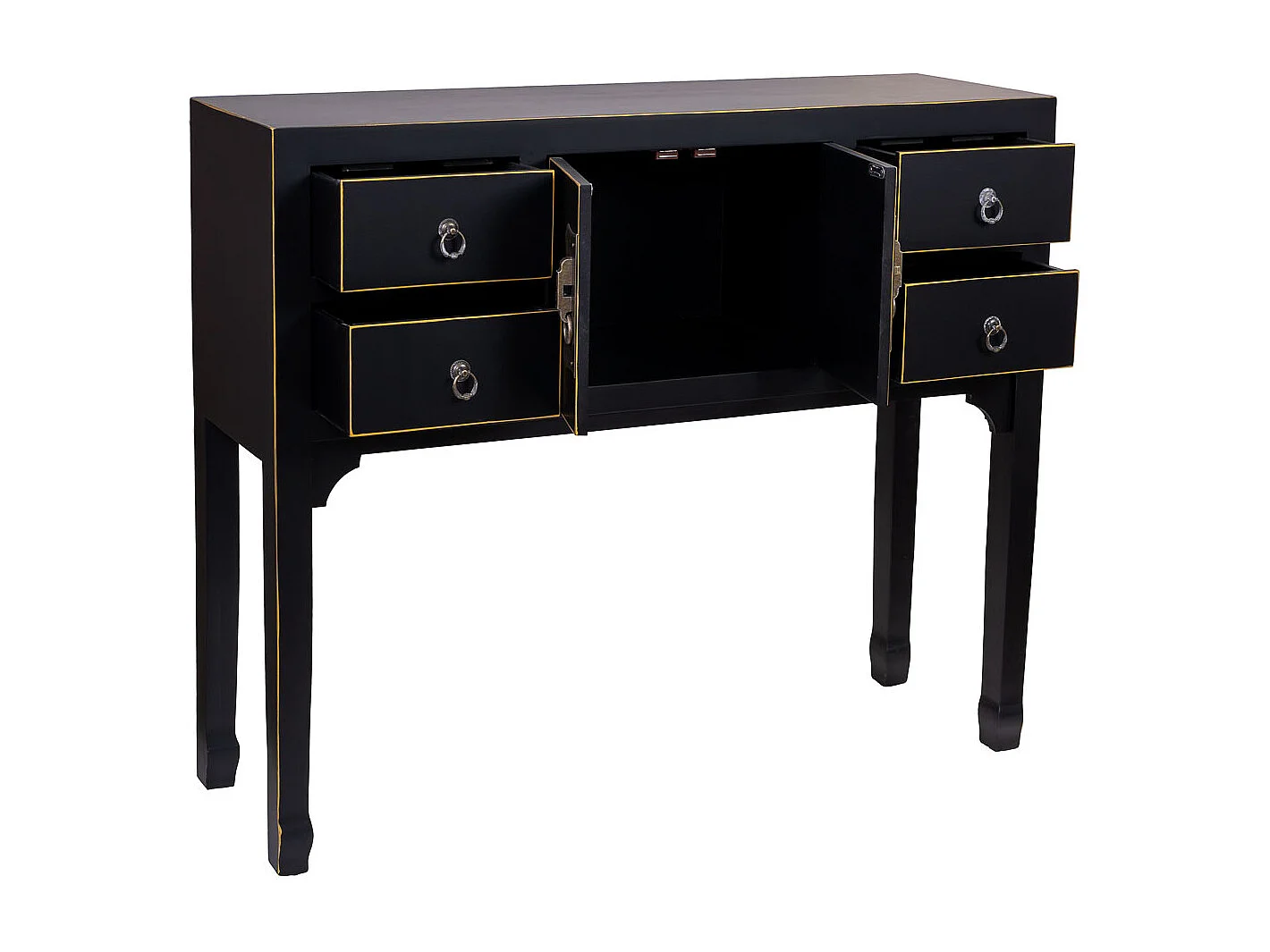 Sala de madeira com 4 gavetas e 2 portas 95x26x78