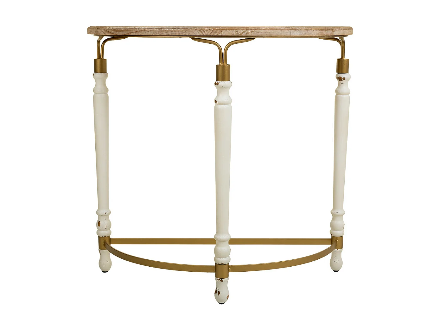 Mobile da ingresso in legno e metallo marrone 80x35,5x76