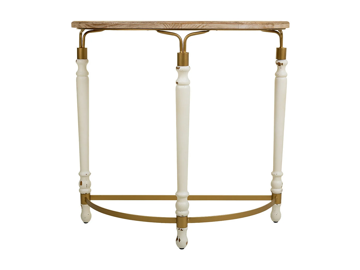 Mobile da ingresso in legno e metallo marrone 80x35,5x76