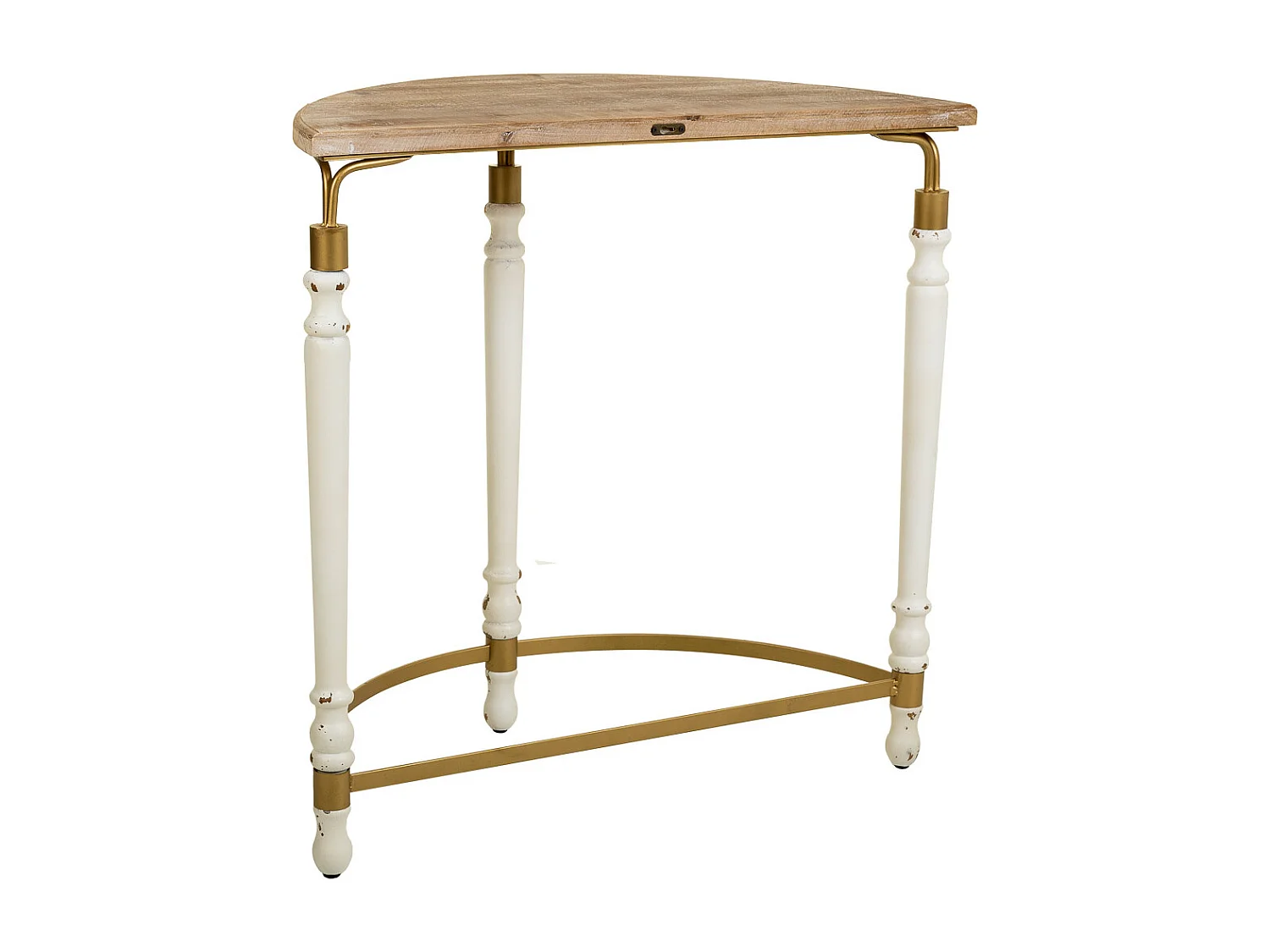 Mobile da ingresso in legno e metallo marrone 80x35,5x76