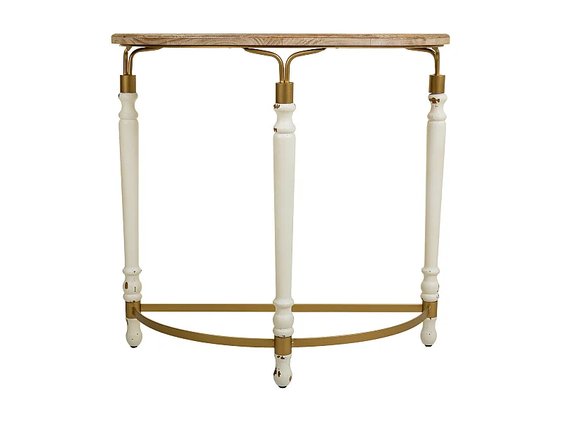 Mobile da ingresso in legno e metallo marrone 80x35,5x76