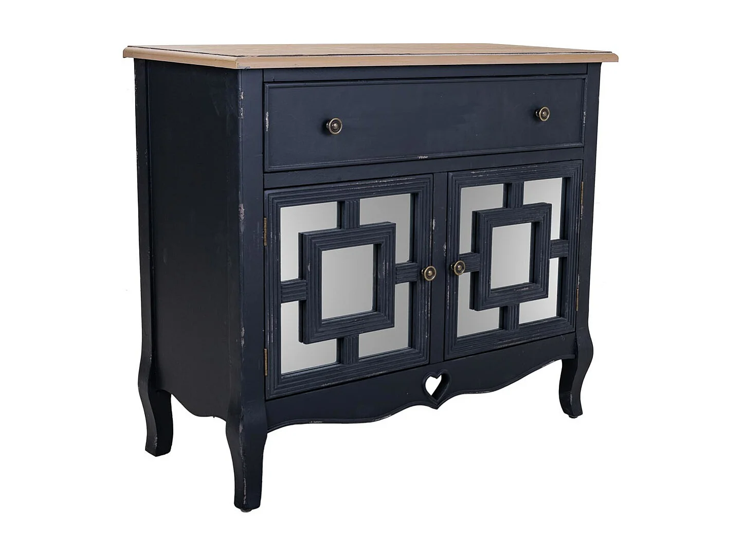 Recibidor de madera negro 83x36x72