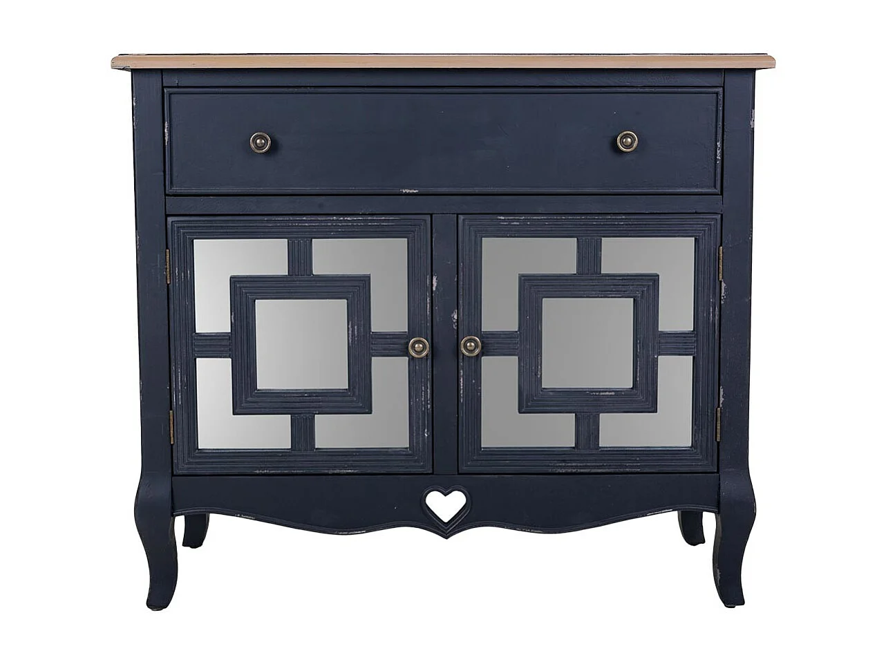 Recibidor de madera negro 83x36x72