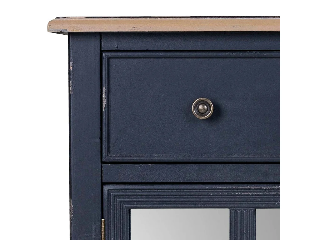 Recibidor de madera negro 83x36x72