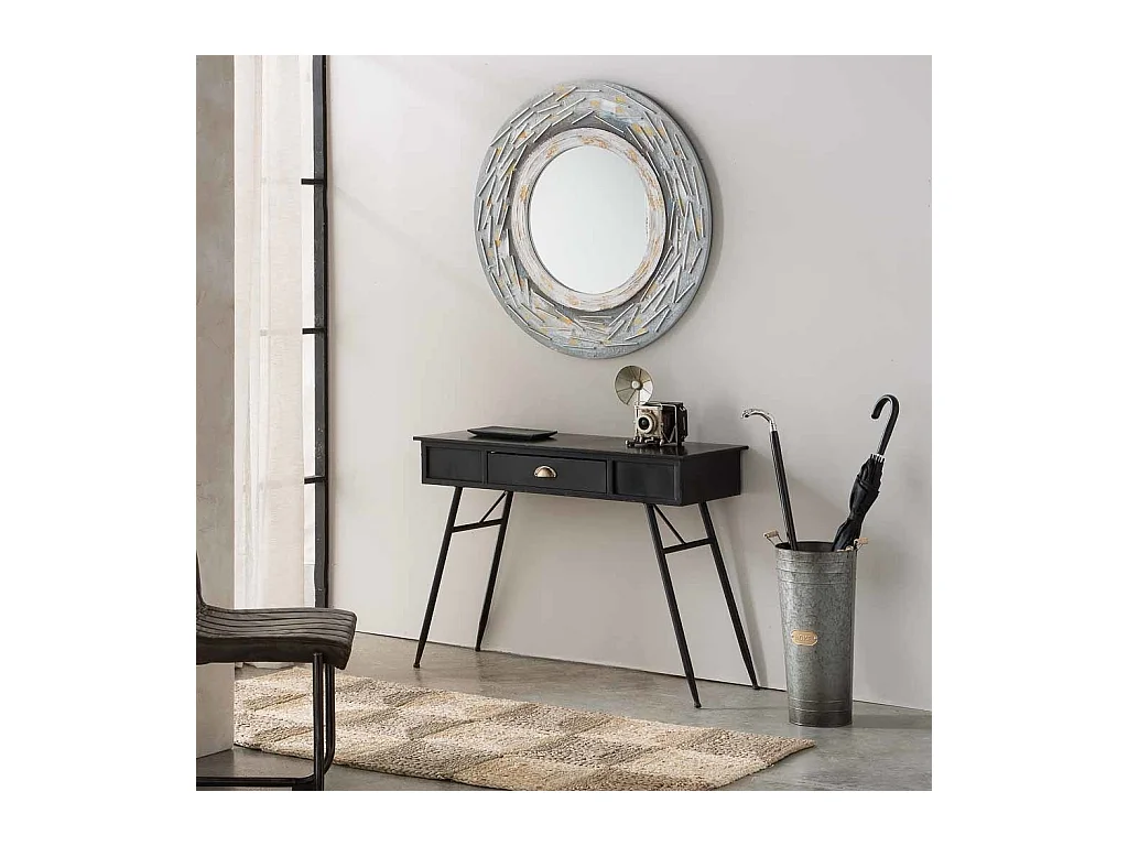 Console en métal noir 100x40x75h