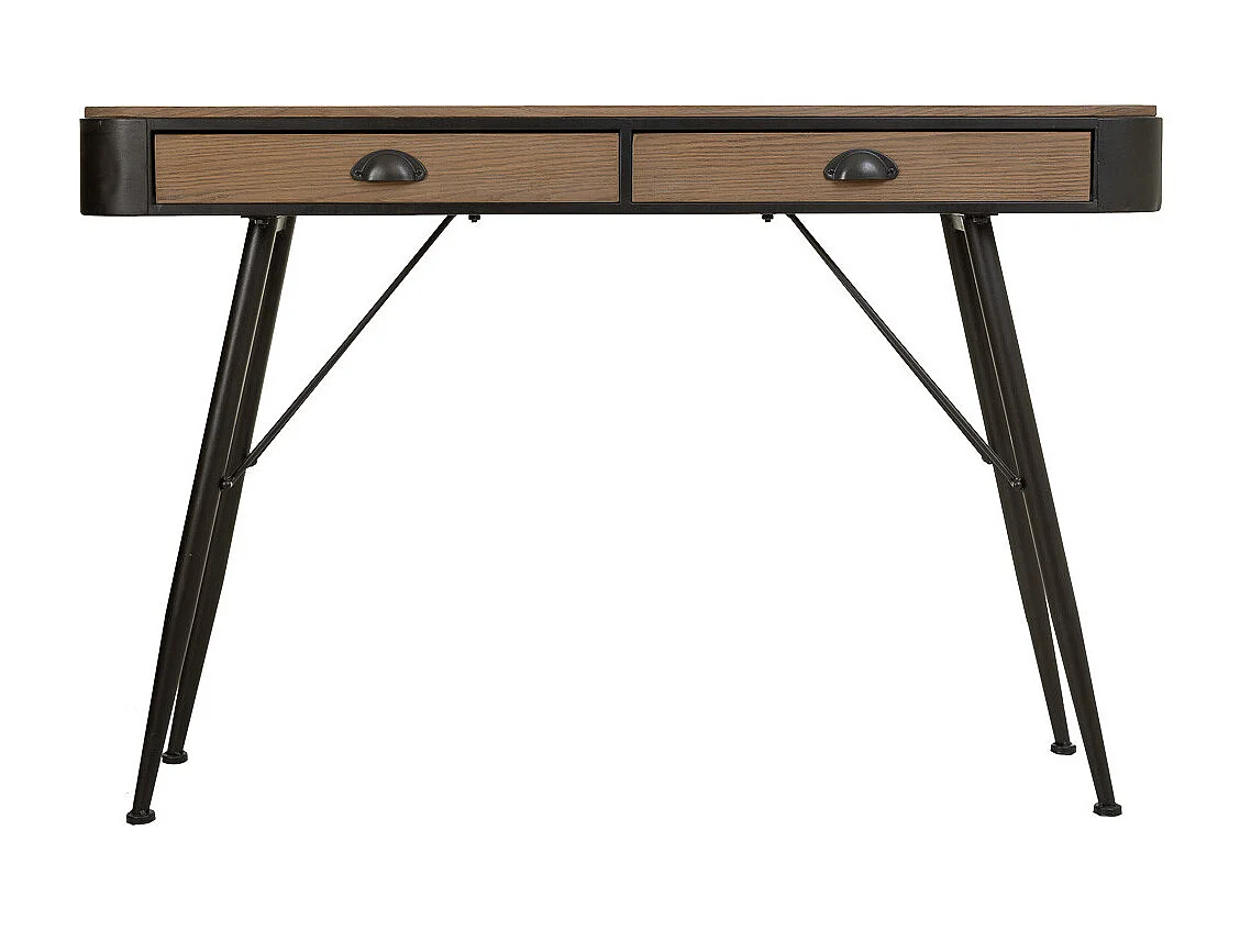 Konsolentisch aus Holz und Metall braun 120x32x80,5