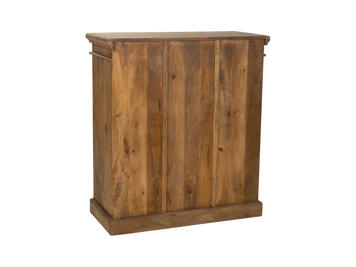 Hall en bois et verre fini à la main avec 2 portes marron 90x40x100