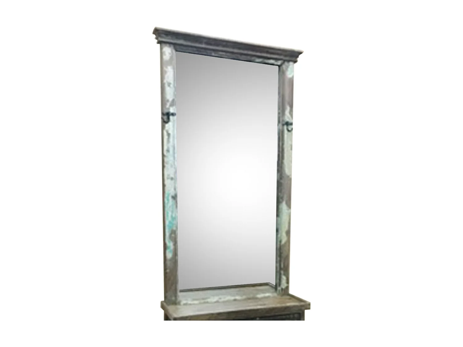 Corredor com espelho de madeira marrom 60x21x197