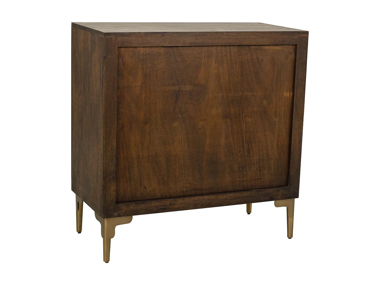 Mobile da ingresso in legno e metallo con 2 ante marroni 83x40x85