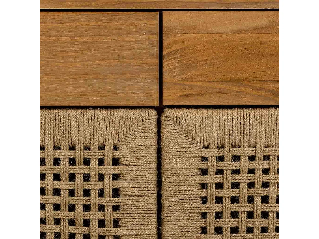 Console en bois et corde tressée marron 80x36x75h