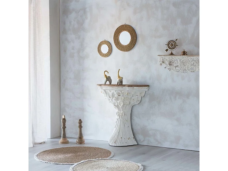 Vestibule en bois blanc 82.5x32x83h