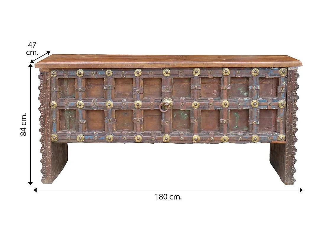 Entrée en bois marron 180x47x84h