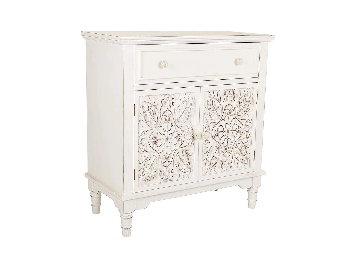 Recibidor de madera blanco 73x36.5x78