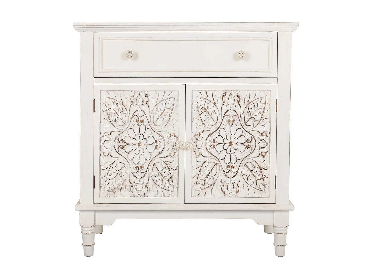 Recibidor de madera blanco 73x36.5x78