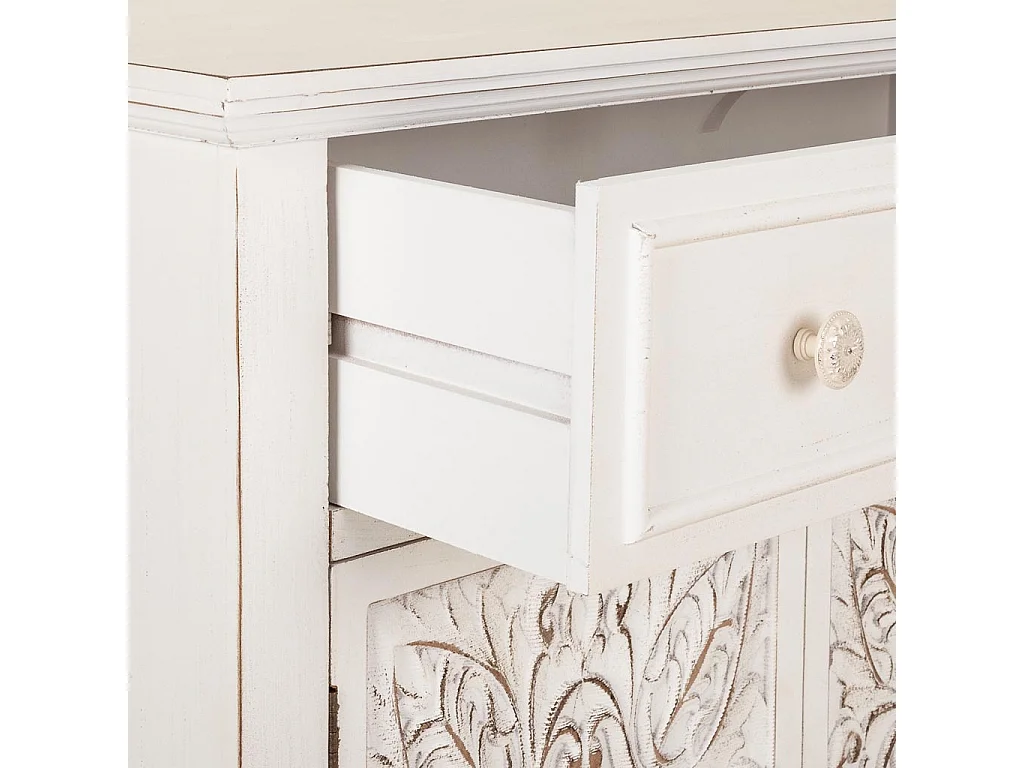 Recibidor de madera blanco 73x36.5x78