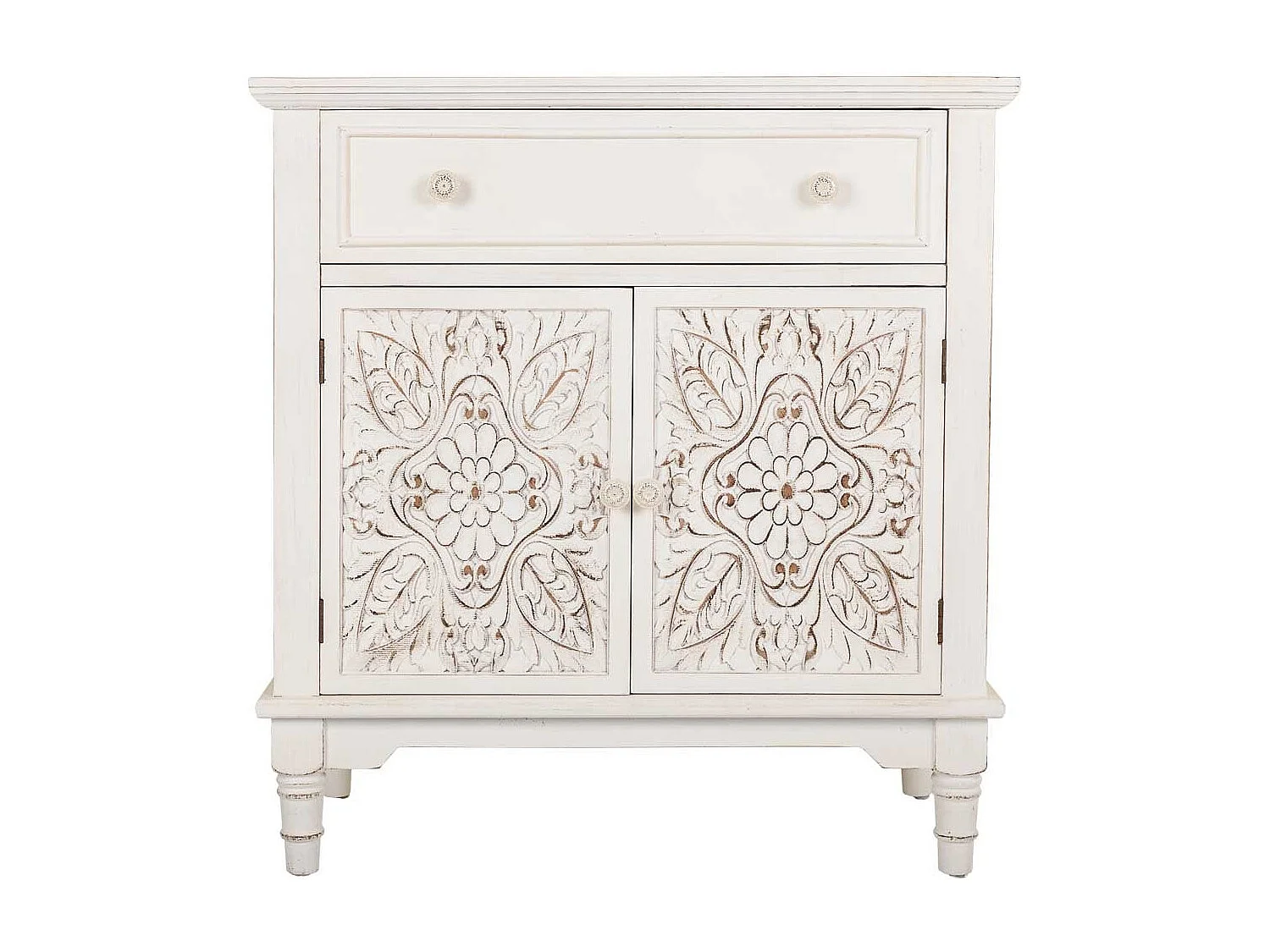 Mobile da ingresso in legno bianco 73x36,5x78h