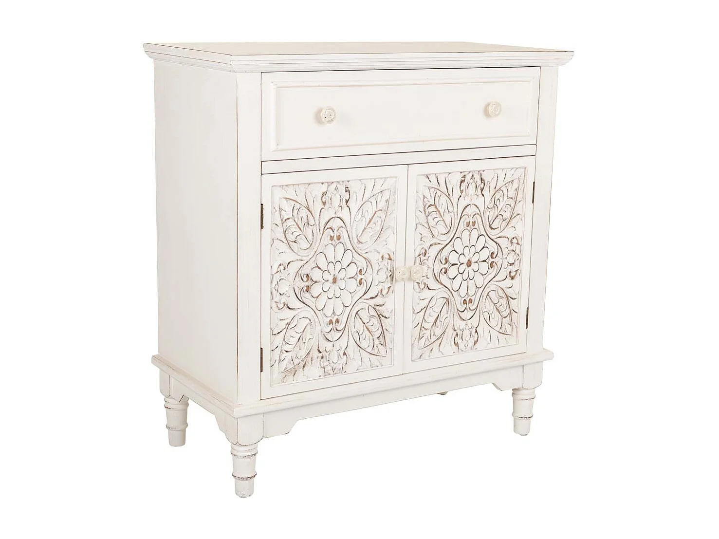 Mobile da ingresso in legno bianco 73x36,5x78h