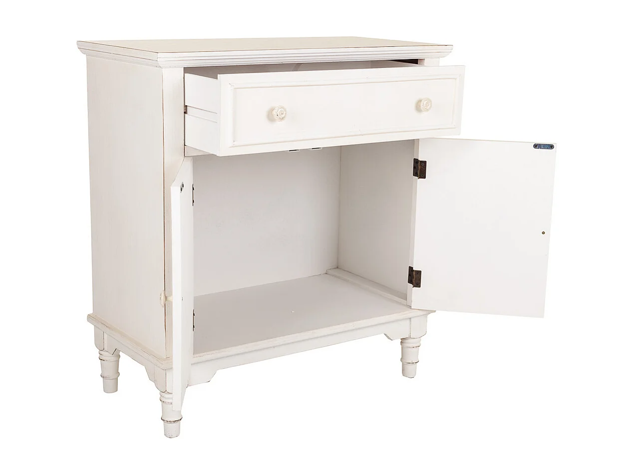 Mobile da ingresso in legno bianco 73x36,5x78h