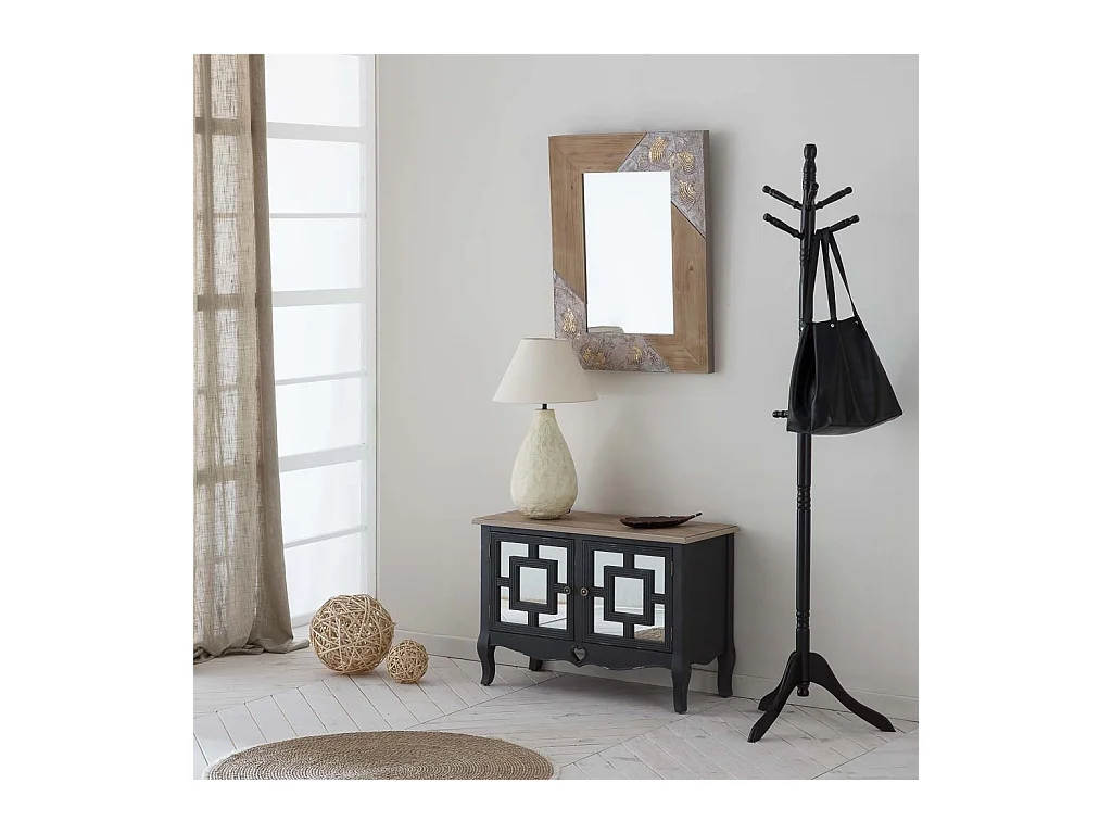 Console en bois noir 83x36x56,5h