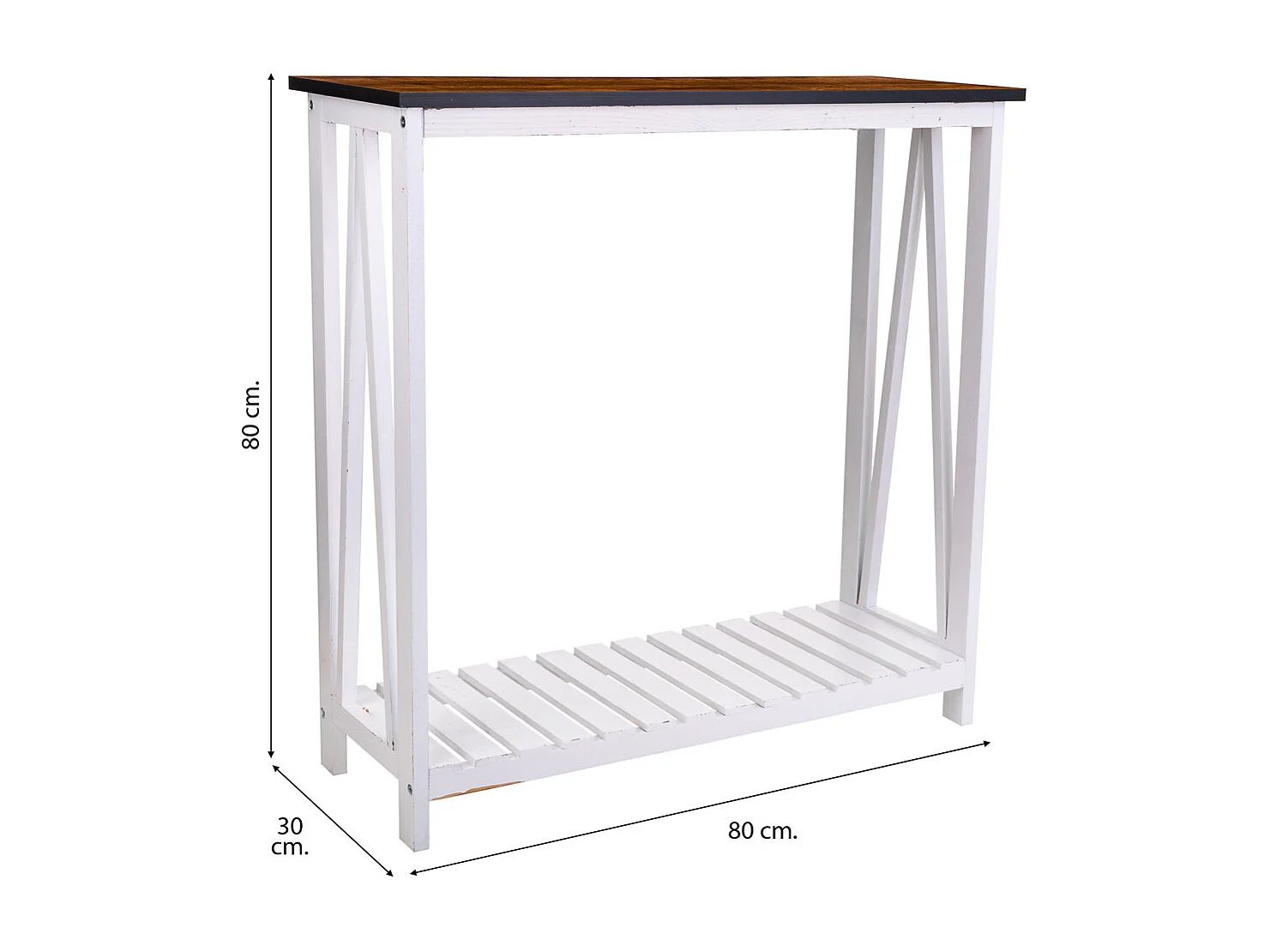 Vestibule en bois blanc 80x30x80h