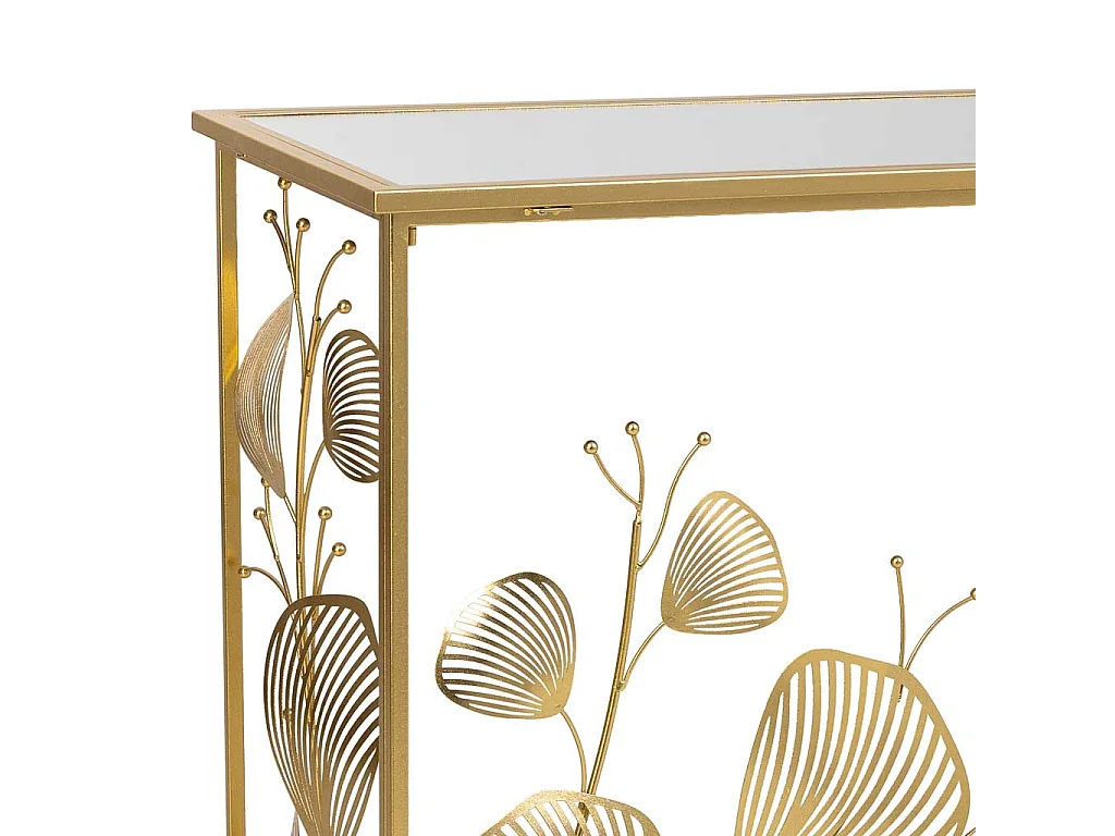 Console de metal dourado 120x40x80