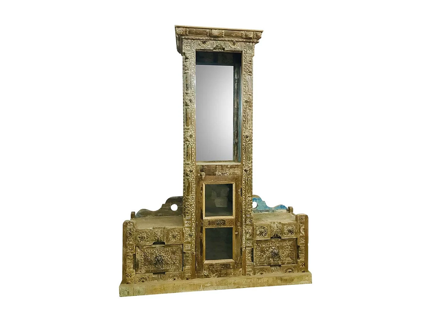 Hölzerne Flurbank 140x46x188h cm