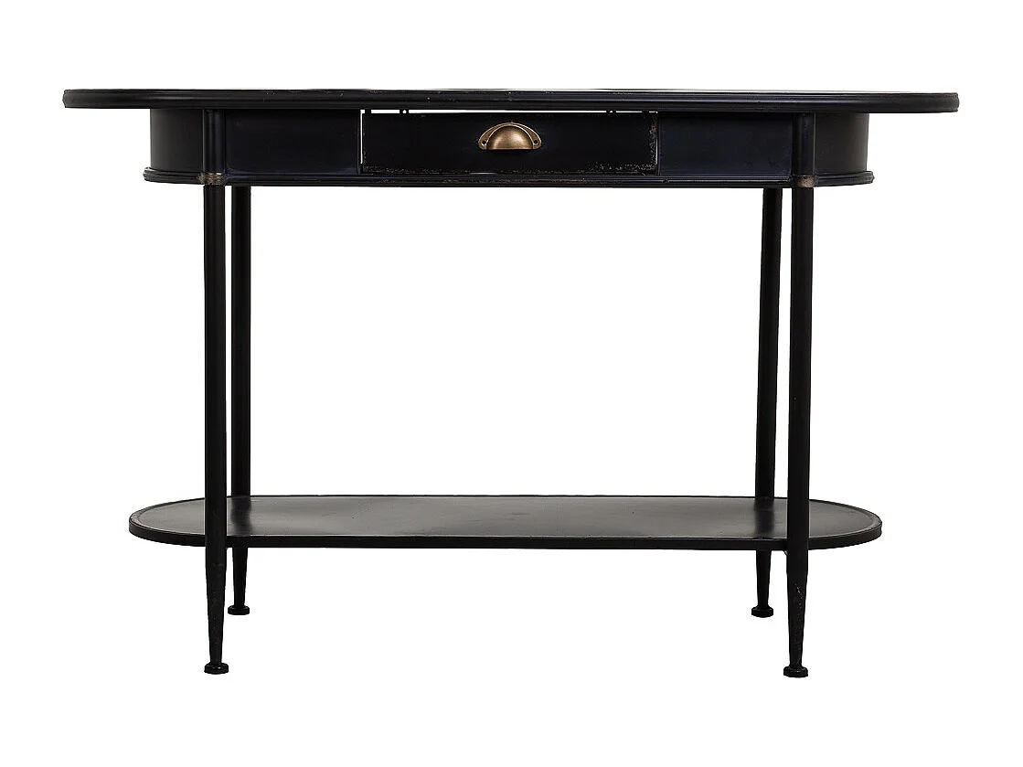 Console en métal noir 120x41x75h
