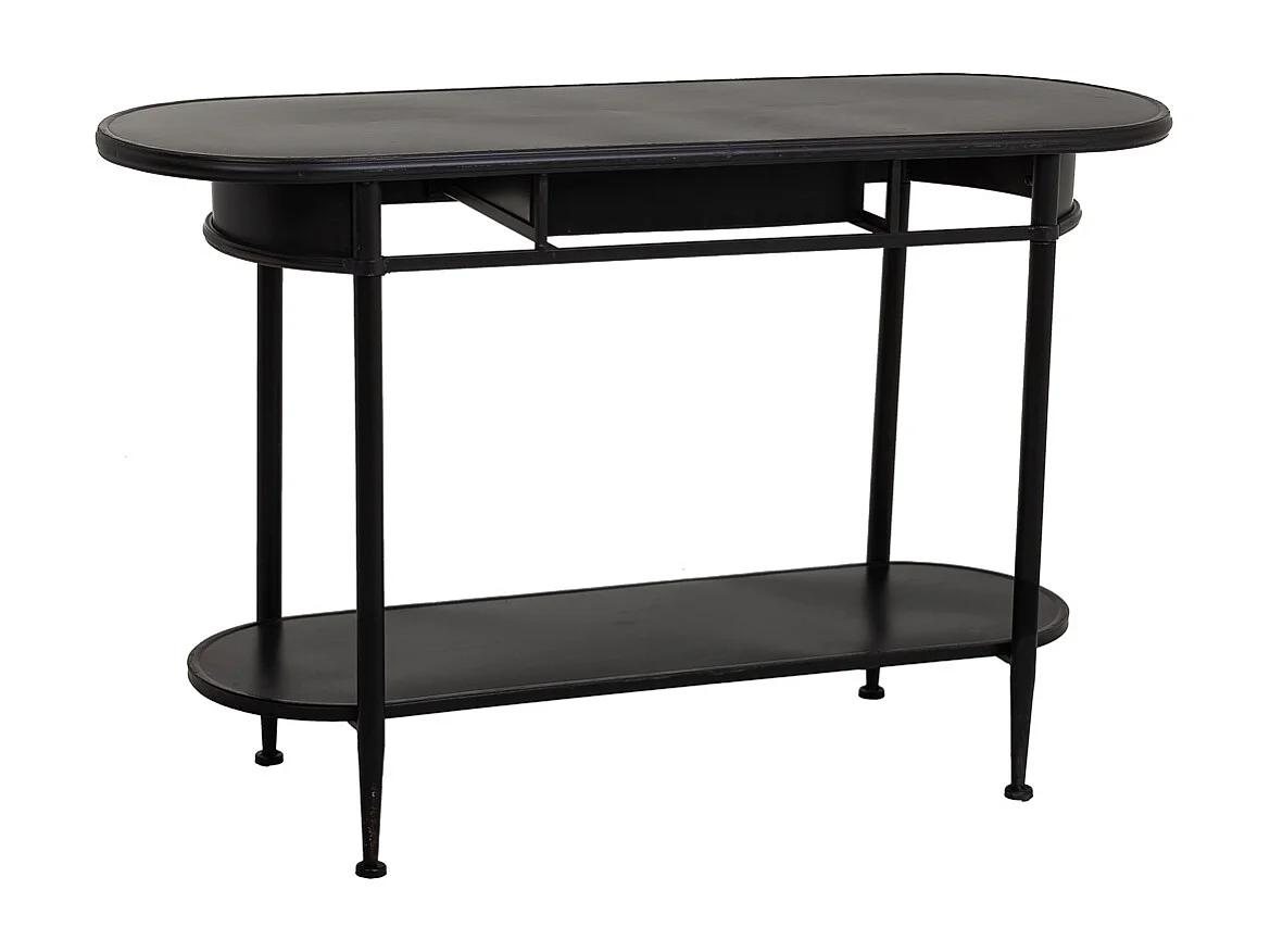 Console en métal noir 120x41x75h