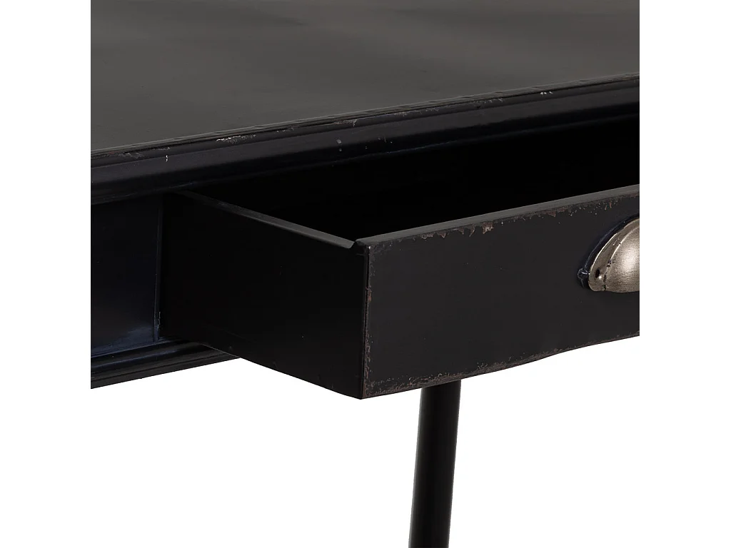 Console en métal noir 120x41x75h