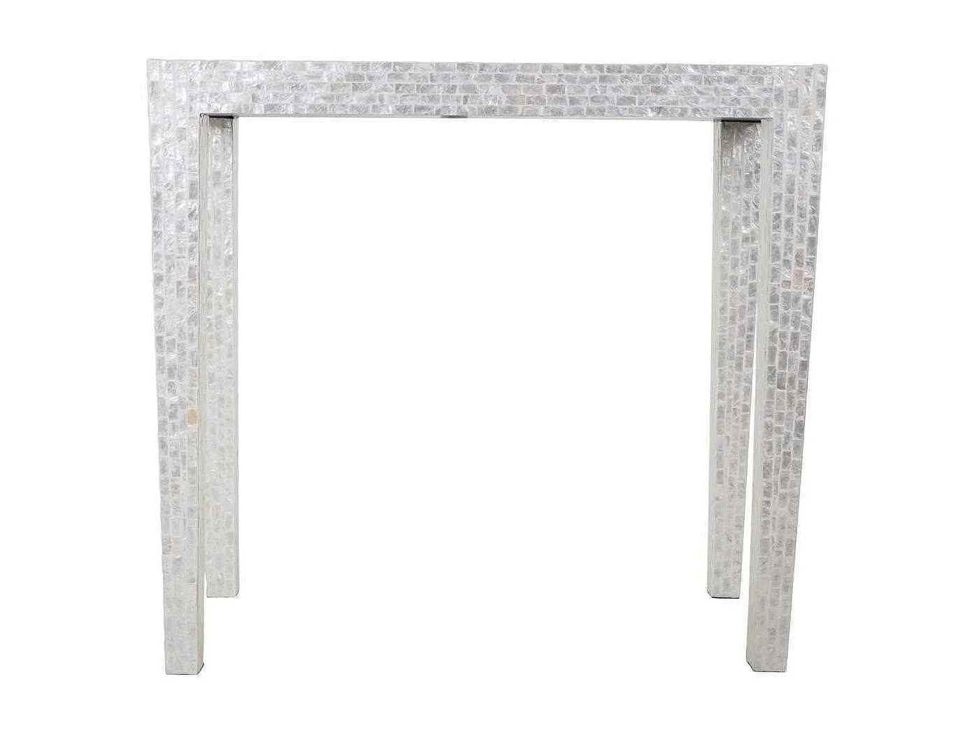 Recibidor de madera acabado en capiz gris 81x36x76