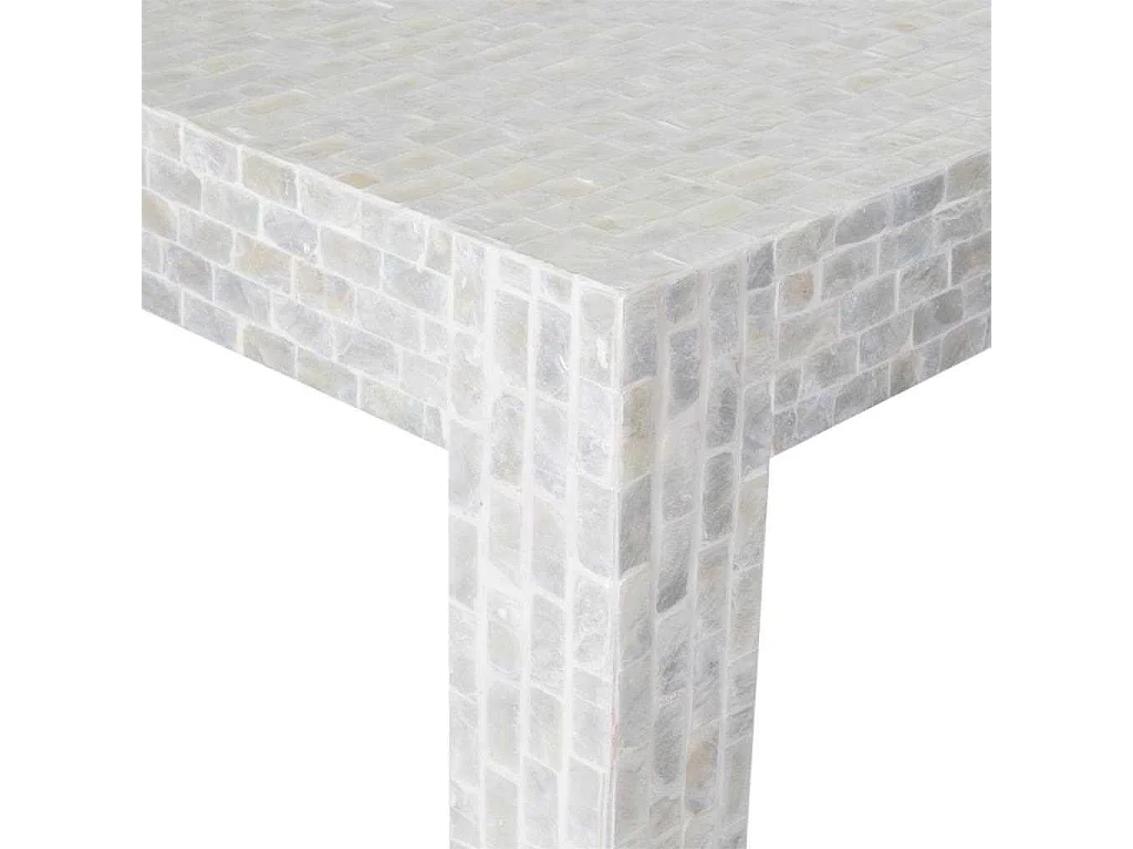 Recibidor de madera acabado en capiz gris 81x36x76