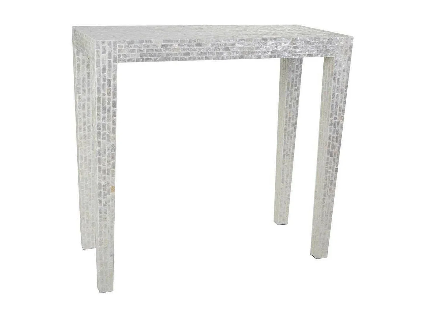 Recibidor de madera acabado en capiz gris 81x36x76