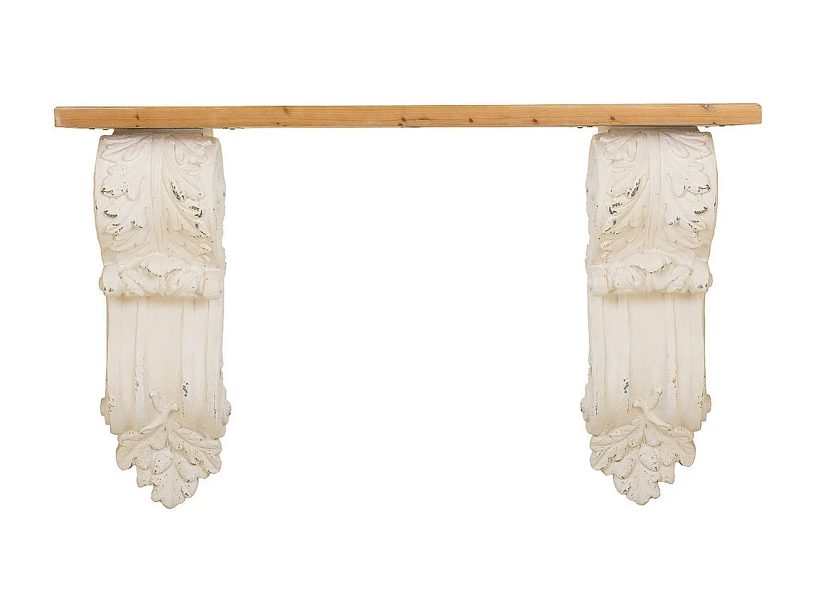 Mobile da ingresso in legno bianco 153x32,5x93h