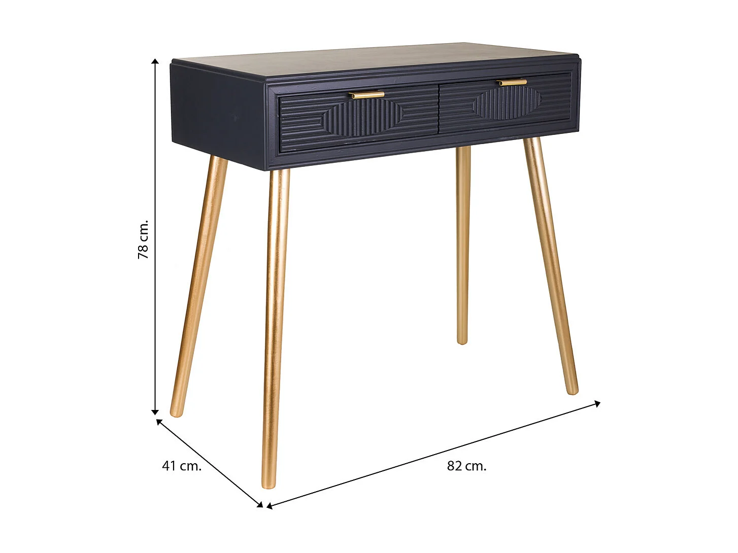 Dunkelgraue Flurmöbel 82x41x78h cm