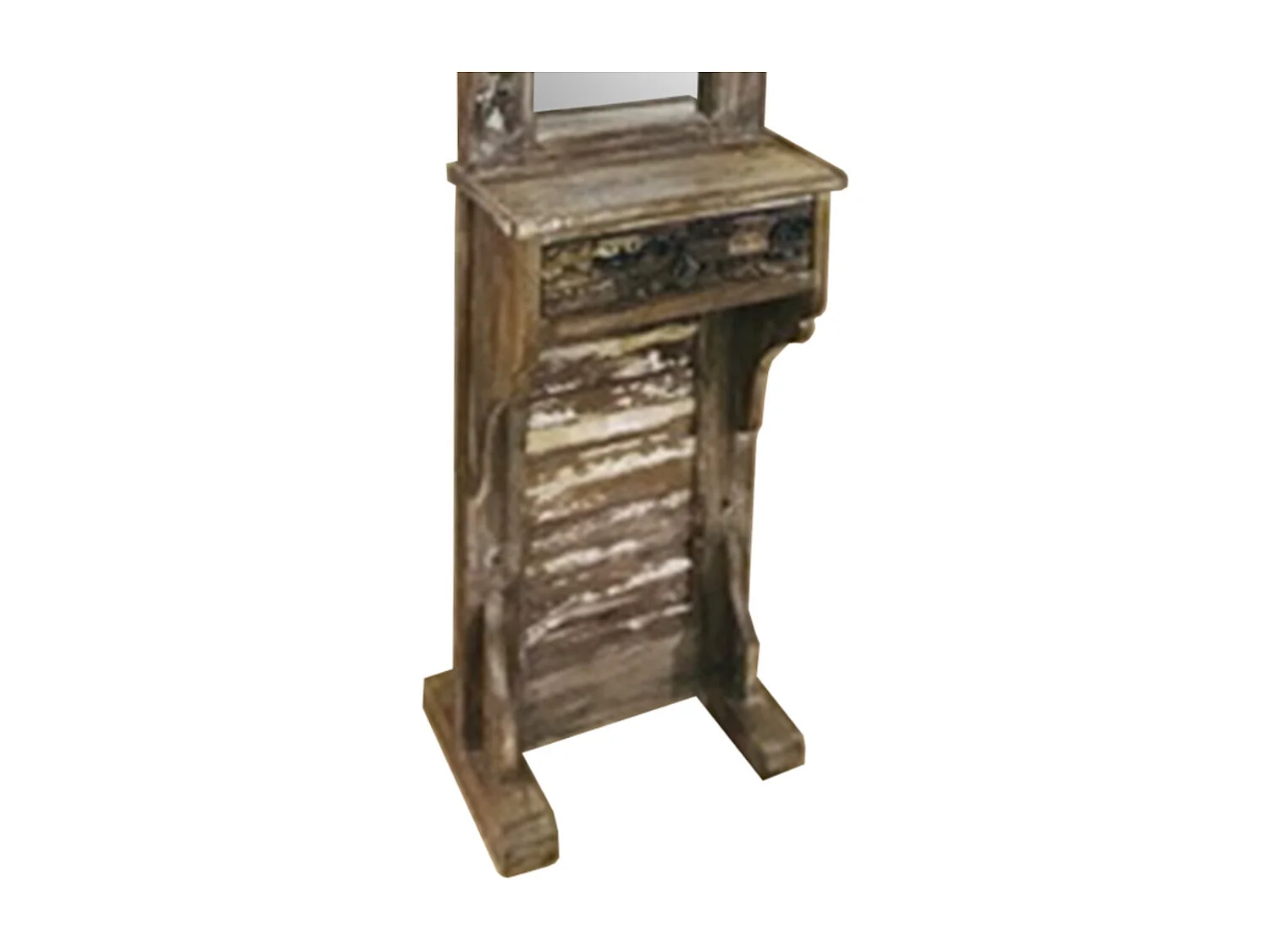 Entrée avec miroir en bois marron 43x21x186h
