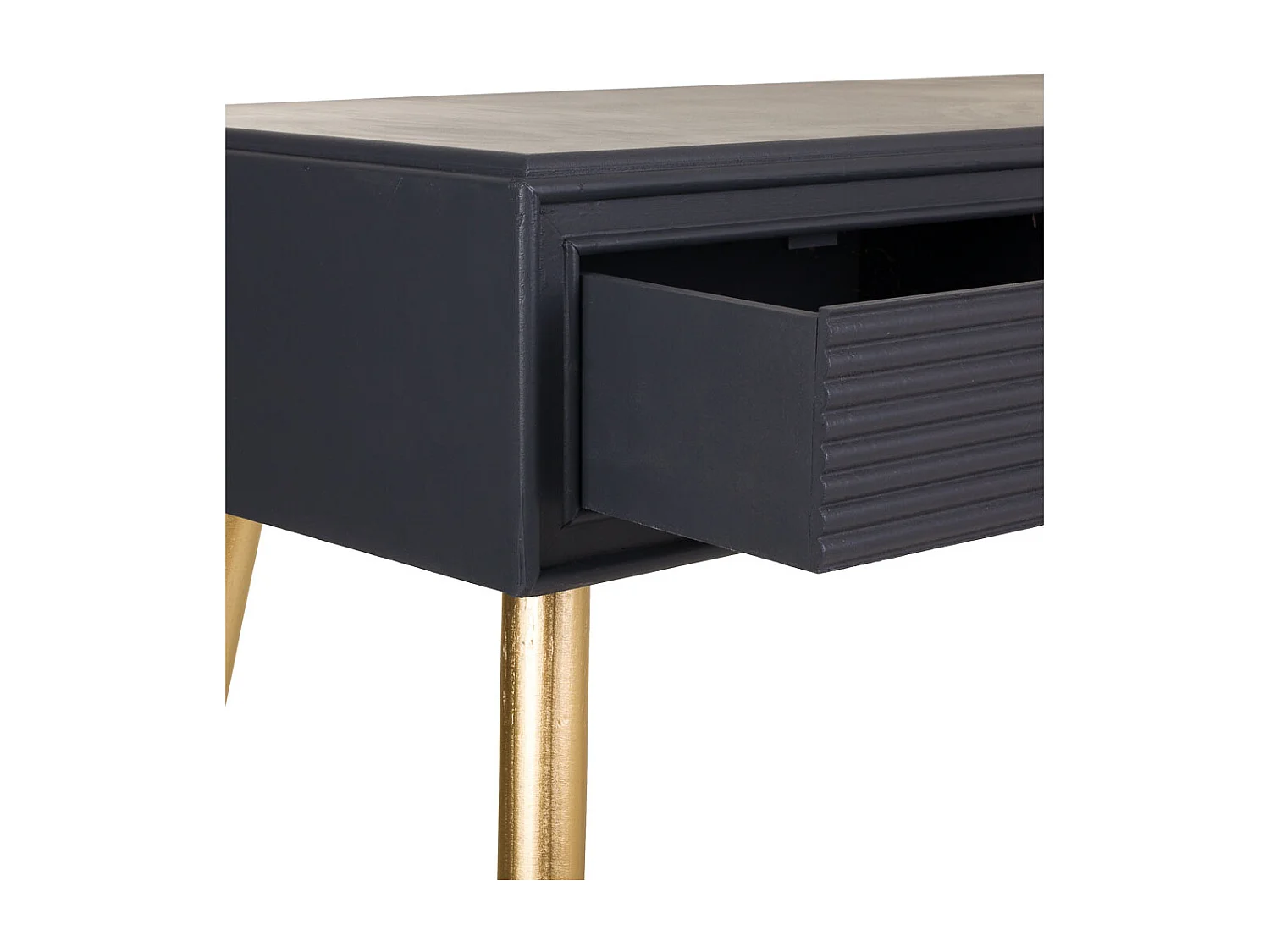 Mobile da ingresso in legno grigio scuro 120x41x78h