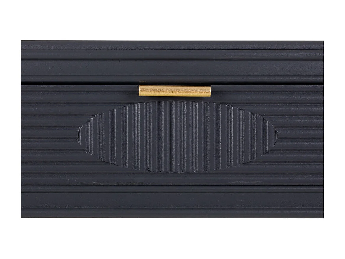 Mobile da ingresso in legno grigio scuro 120x41x78h