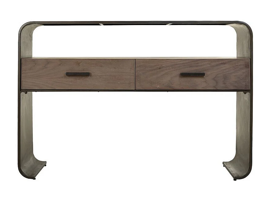 Console en métal doré 120x40x80h