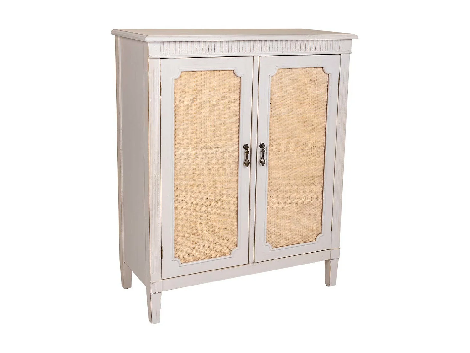 Mobile da ingresso in legno bianco 78x36x95h