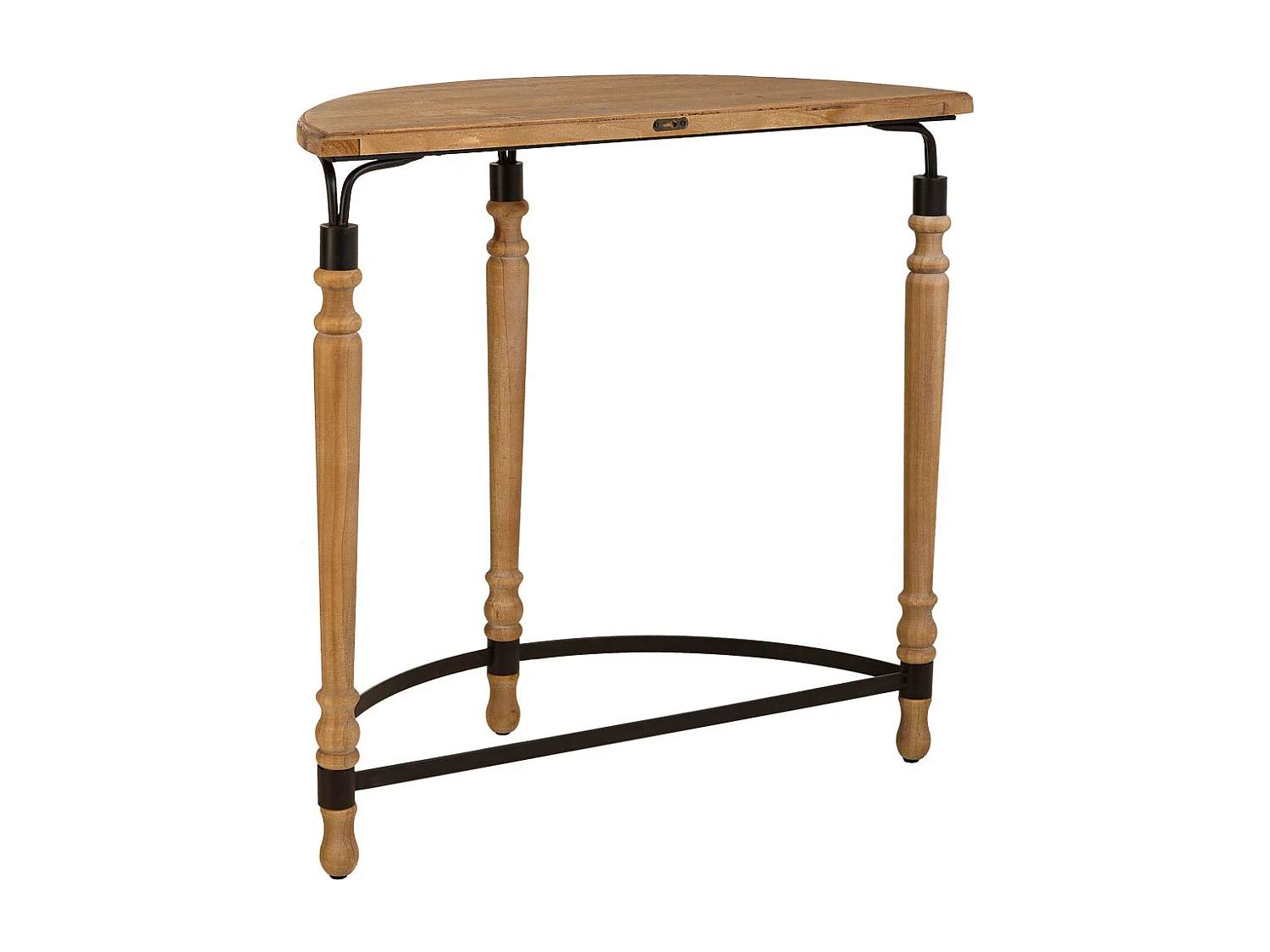 Mobile da ingresso in legno e metallo marrone 80x35,5x76h