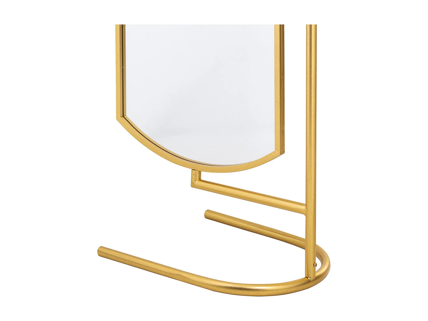 Espelho de pé em metal dourado 62x40x162