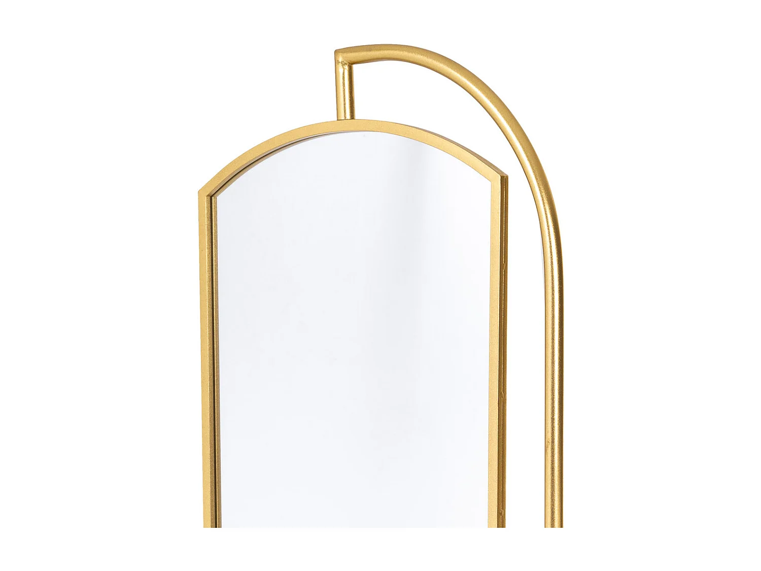 Espelho de pé em metal dourado 62x40x162