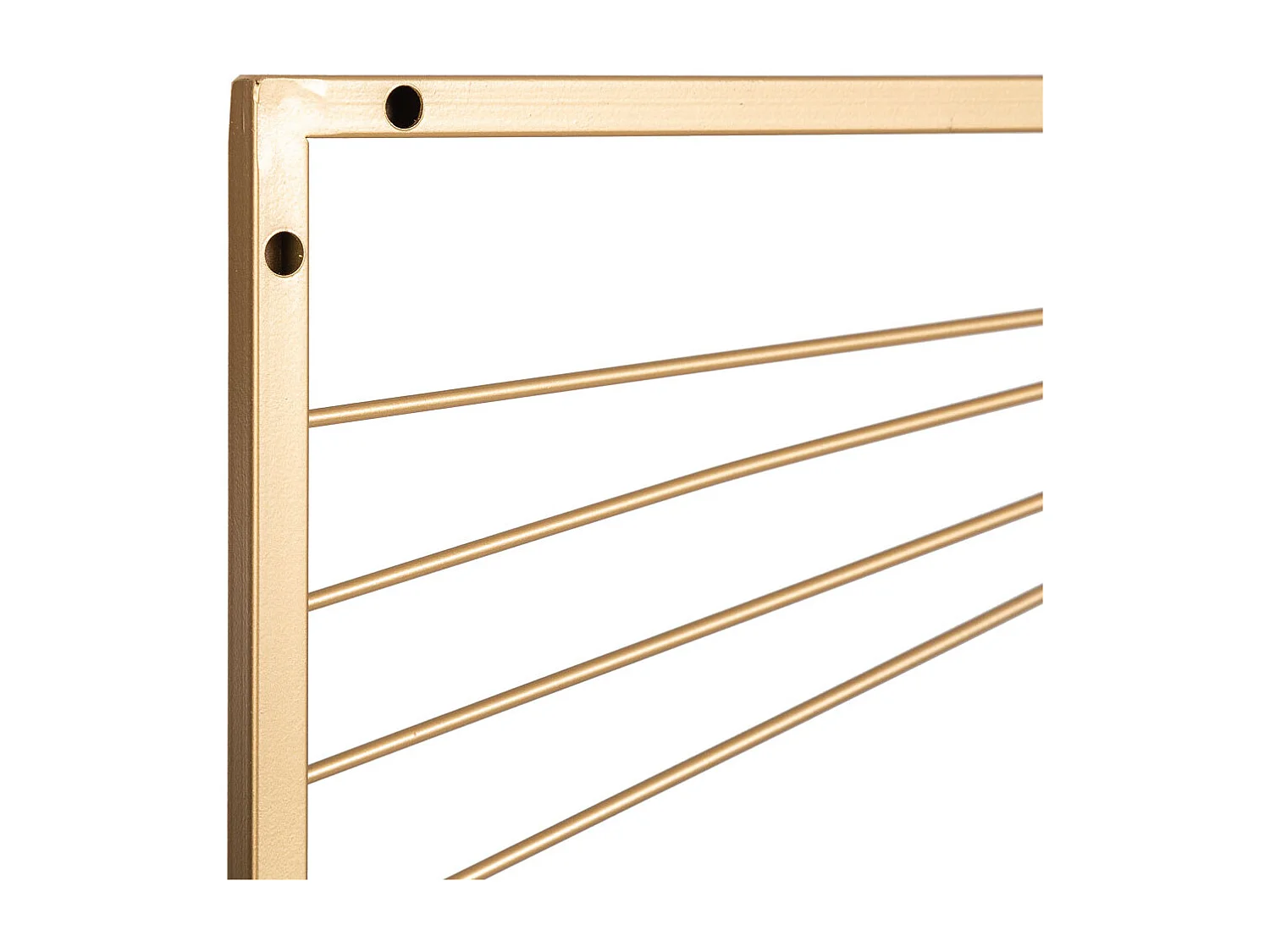 Espelho de parede retangular de metal dourado 61x96x2