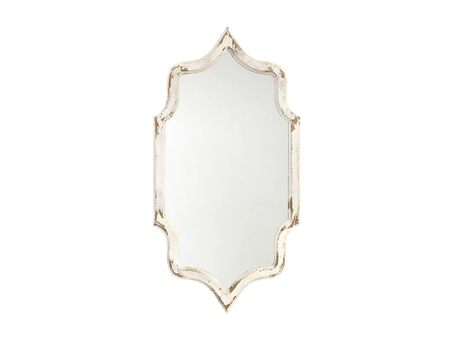 Miroir mural en métal avec finition vieillie