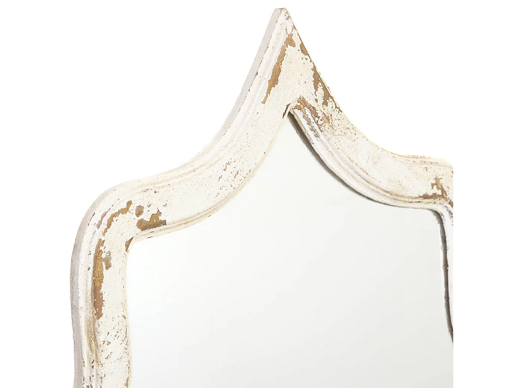 Miroir mural en métal avec finition vieillie