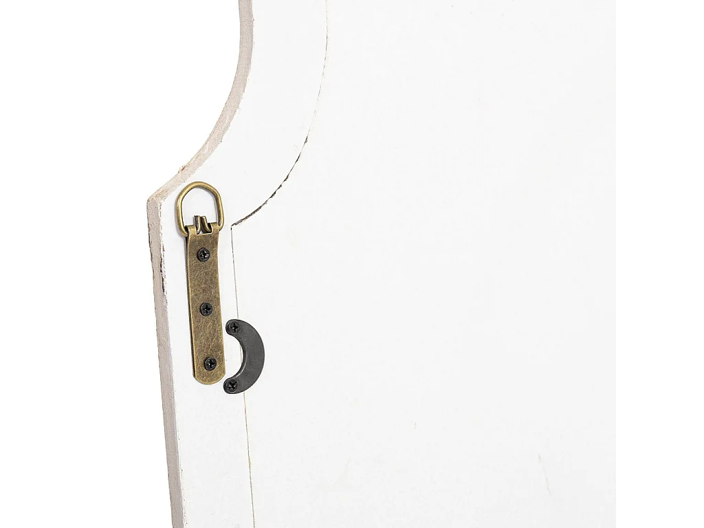 Miroir mural en métal avec finition vieillie